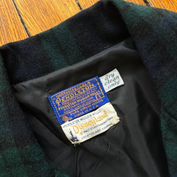 Vintage Pendleton Disneyland 60s 70s Walt Disney Wool Tartan Plaid Blazer Men L - Picture 4 of 8